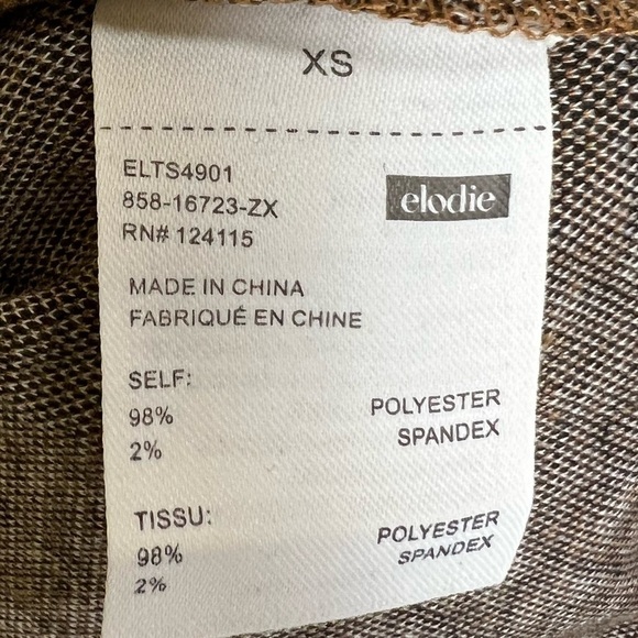 Elodie Elastic Brown Geo Print Cami Crop Tank Top - Size X Small, NWT - Picture 8 of 9